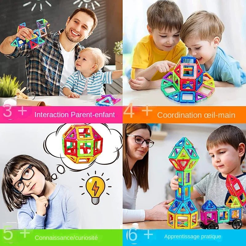 MagnoGenie™ - Jeu éducatif Magnitique Blocs - Intelli Toys